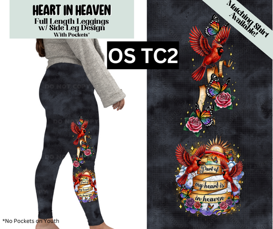 Heart In Heaven Full Length Leggings w/ Side Leg Designs