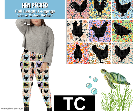 Hen Pecked Full Length Leggings w/ Pockets