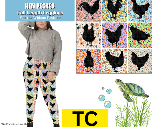 Hen Pecked Full Length Leggings w/ Pockets