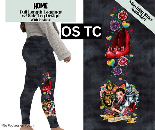Home Full Length Leggings w/ Side Leg Designs