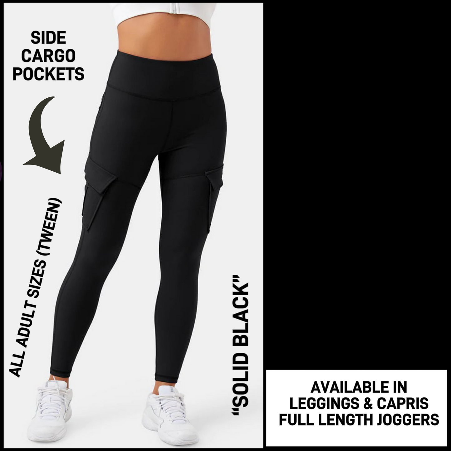 C30P - Solid Black with Cargo Pockets - Preorder Closing 1/7 ETA: Early March