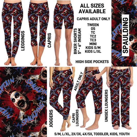 263BT - Spaulding Biker/Capris/Leggings with High Side Pockets - Preorder ETA: Late Oct