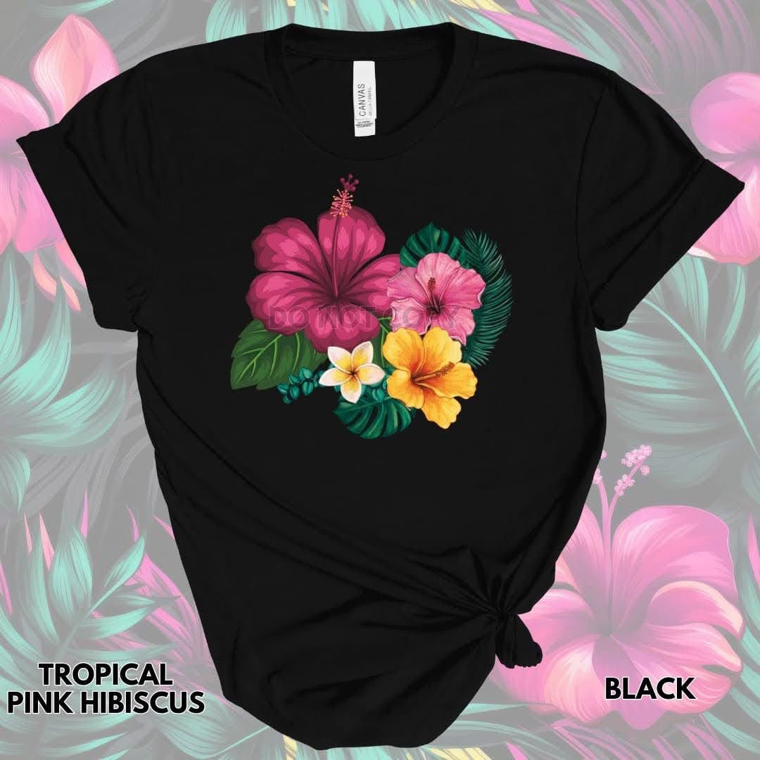 Tropical Hibiscus Graphic Tee