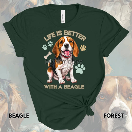Life is Better With a Beagle Graphic Tee - 3XL