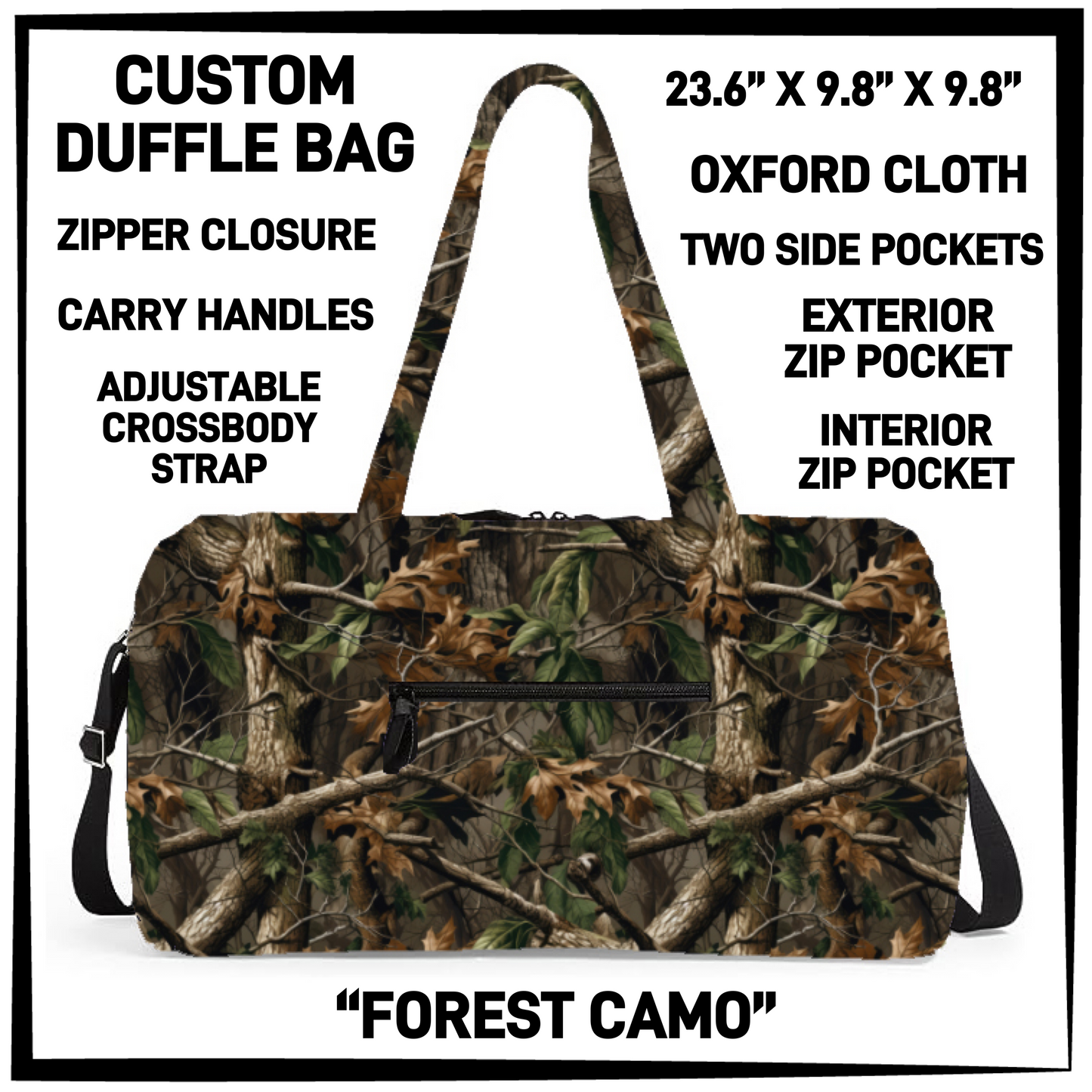 DF2B - Forest Camo Duffel Bag - Preorder Closing 6/25 ETA: Late Aug