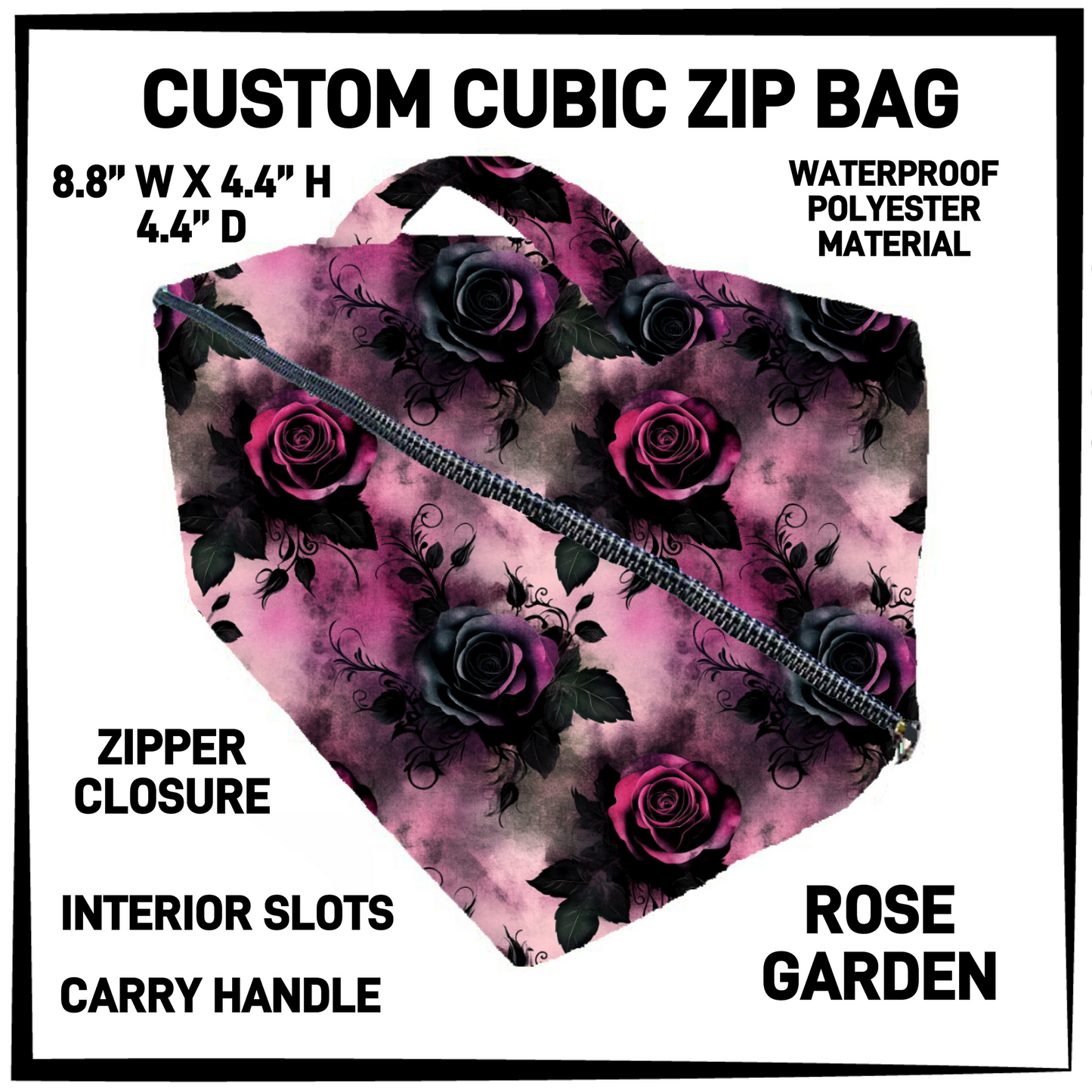 CZ1B - Rose Garden Cubic Zip Bag - Preorder Closing 7/8 ETA: Early Sept