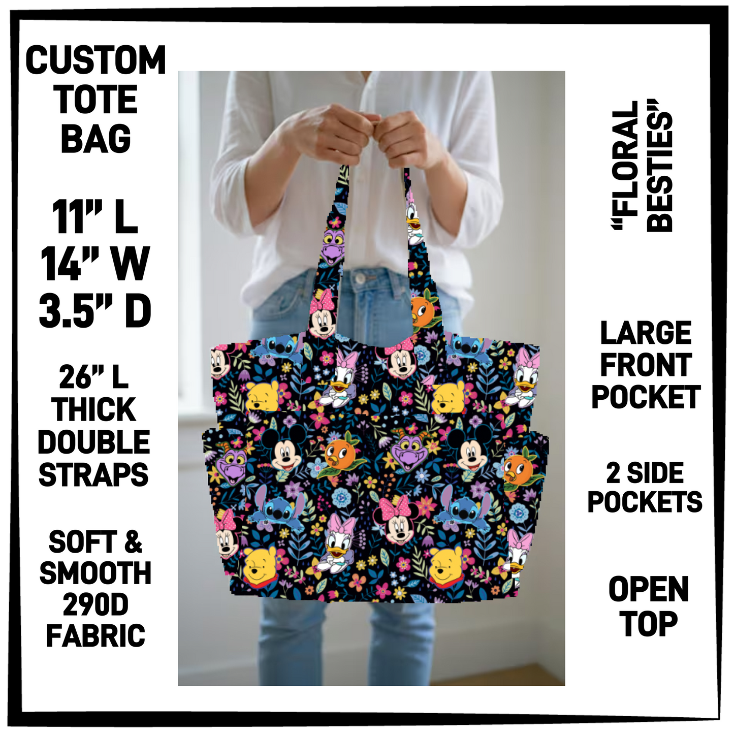 N2TB - Floral Besties Custom Tote Bag - Preorder Closing 7/22 ETA: Late Sept