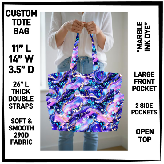 N2TB - Marble Ink Dye Custom Tote Bag - Preorder Closing 7/22 ETA: Late Sept