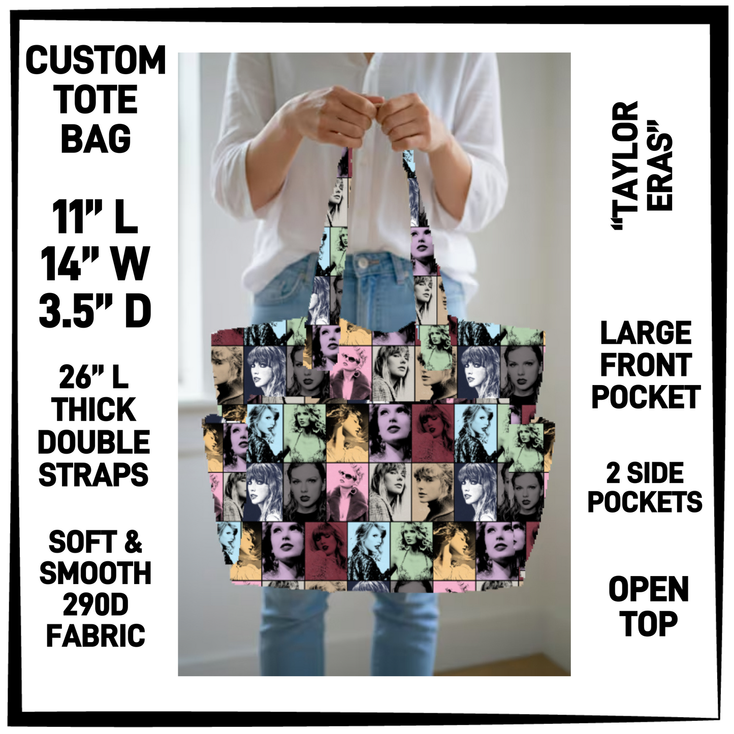 N2TB - Taylor Eras Custom Tote Bag - Preorder Closing 7/22 ETA: Late Sept