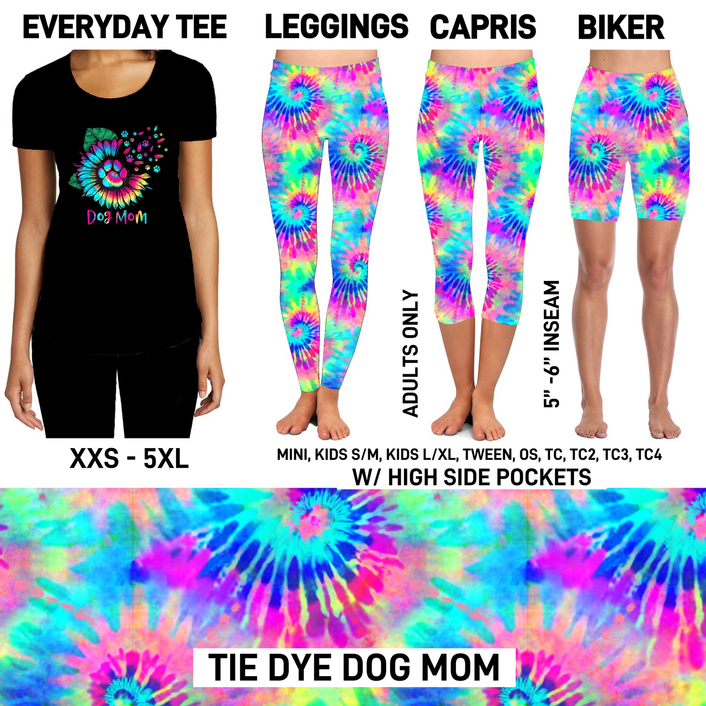E1VD - Tie Dye Dog Mom - Preorder Closing 7/29 ETA: Late Sept