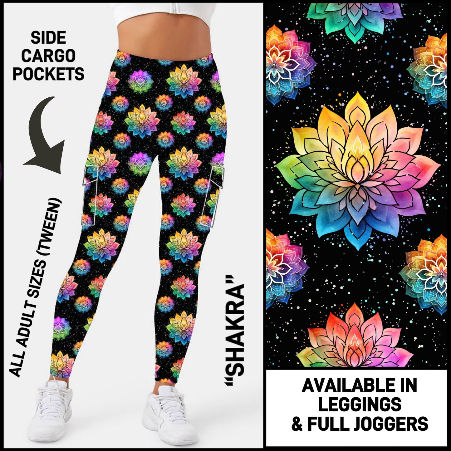 C5GO - Shakra Leggings/Unisex Joggers with Cargo Pockets - Preorder ETA: Late Dec