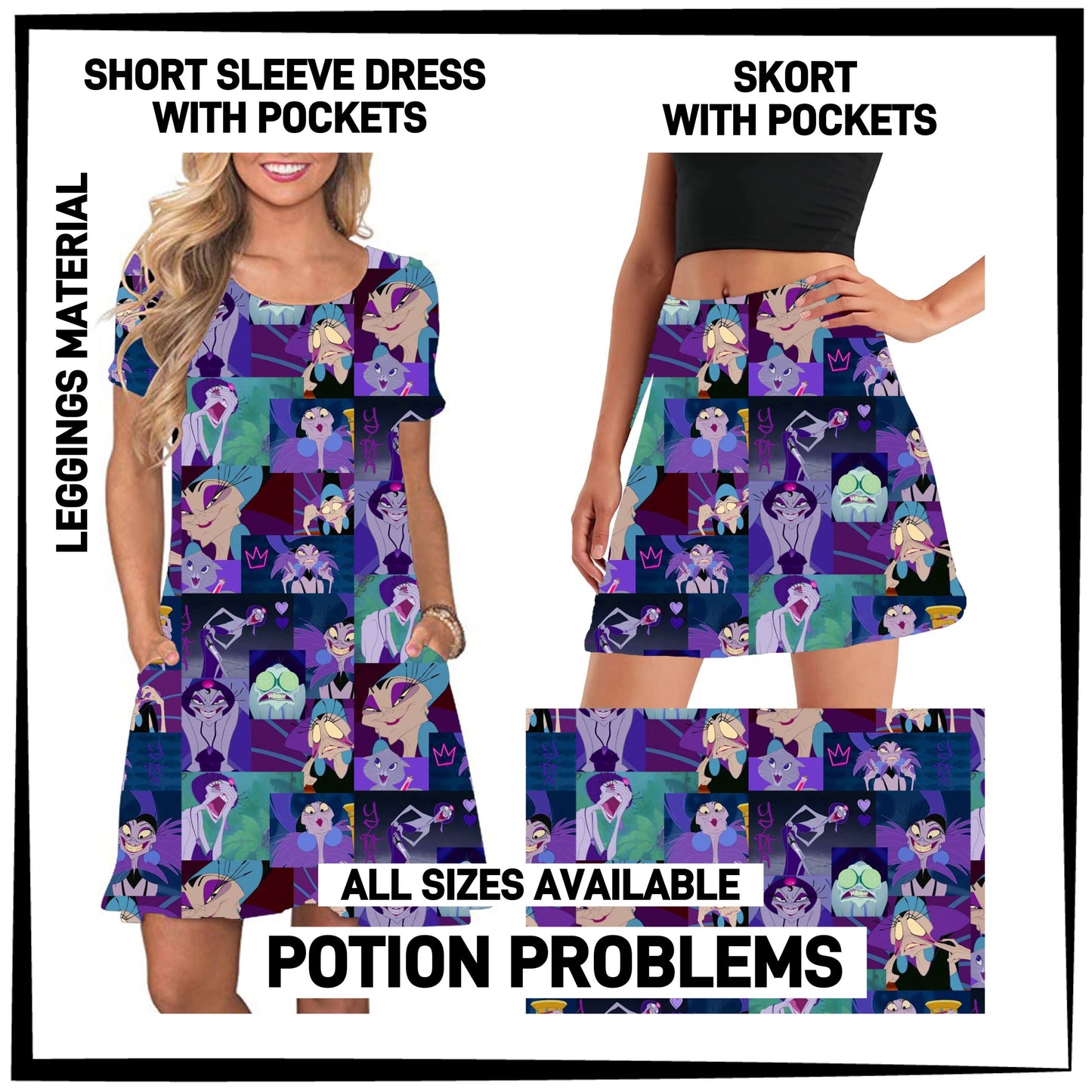 270BT - Potion Problems Sleeve Pocket Dress/Skort with Pockets - Preorder ETA: Early Jan