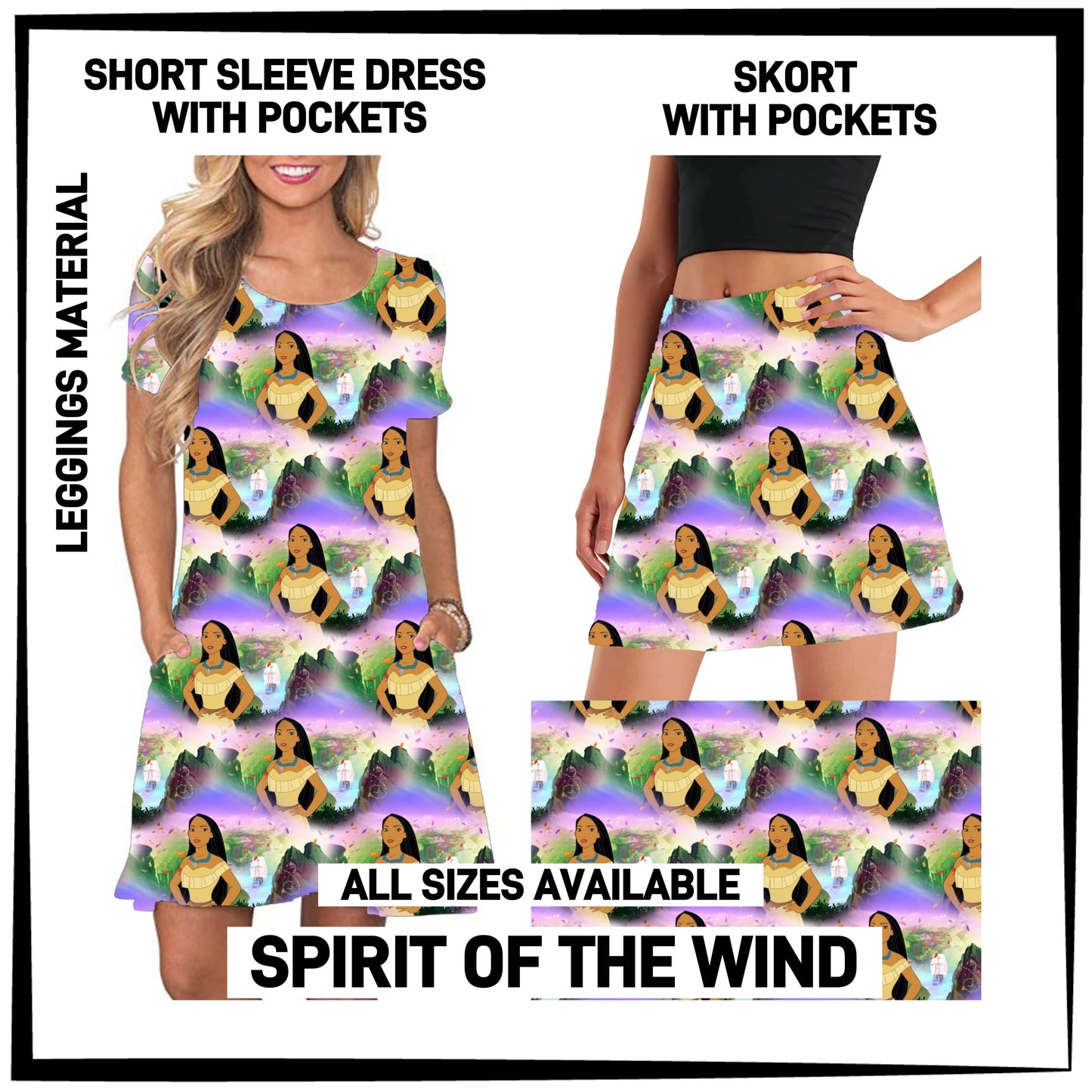 270BT - Spirit Of The Wind Sleeve Pocket Dress/Skort with Pockets - Preorder ETA: Early Jan