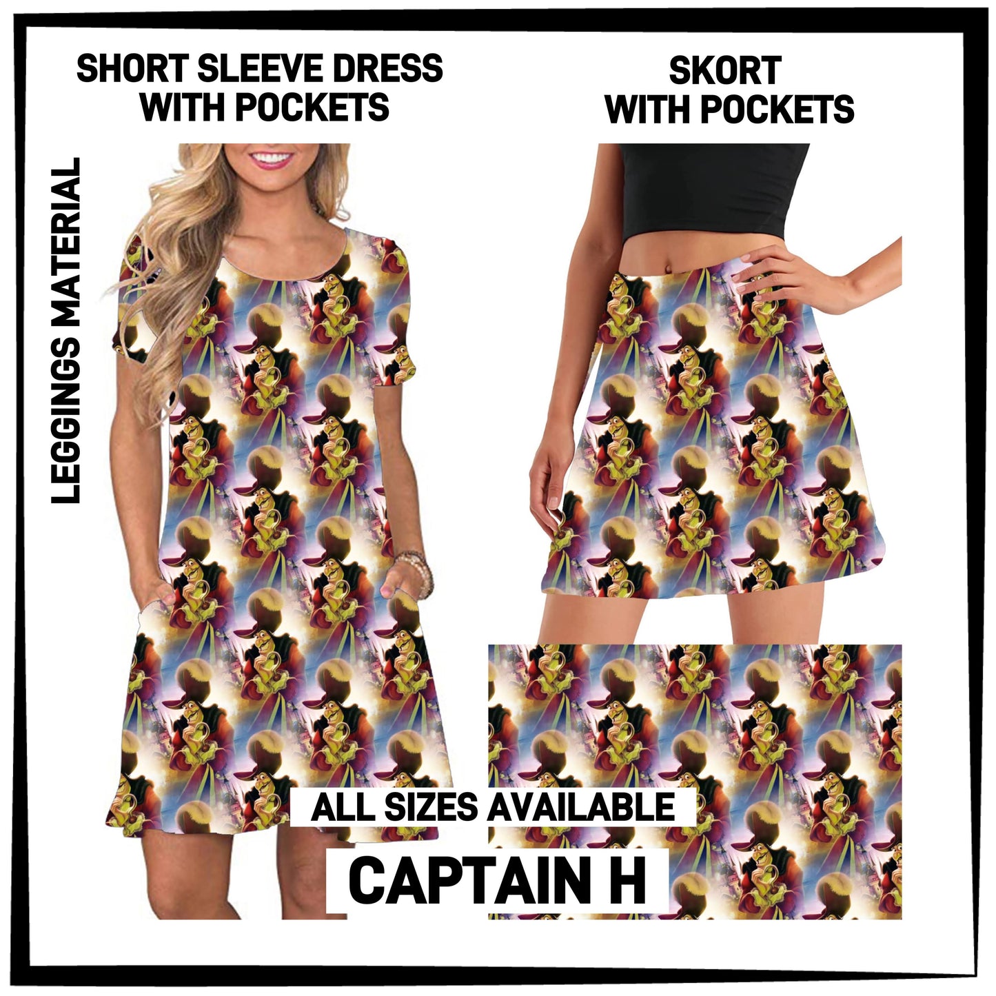 270BT - Captain H Sleeve Pocket Dress/Skort with Pockets - Preorder ETA: Early Jan