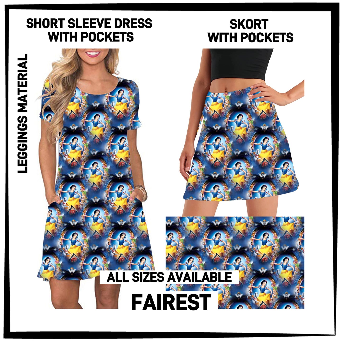 270BT - Fairest Short Sleeve Pocket Dress/Skort with Pockets - Preorder ETA: Early Jan