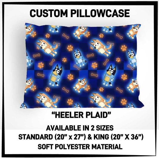 PC9S - Heeler Plaid Pillowcase - Preorder ETA: Late Dec