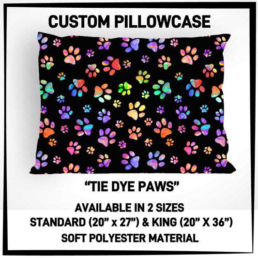 PC9S - Tie Dye Paws Pillowcase - Preorder ETA: Late Dec