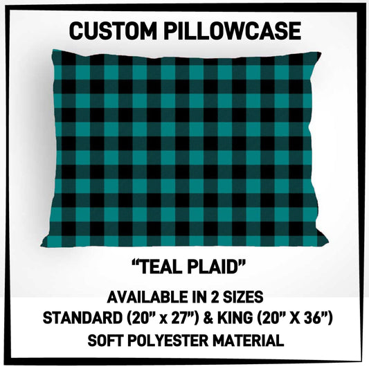 PC9S - Teal Plaid Pillowcase - Preorder ETA: Late Dec
