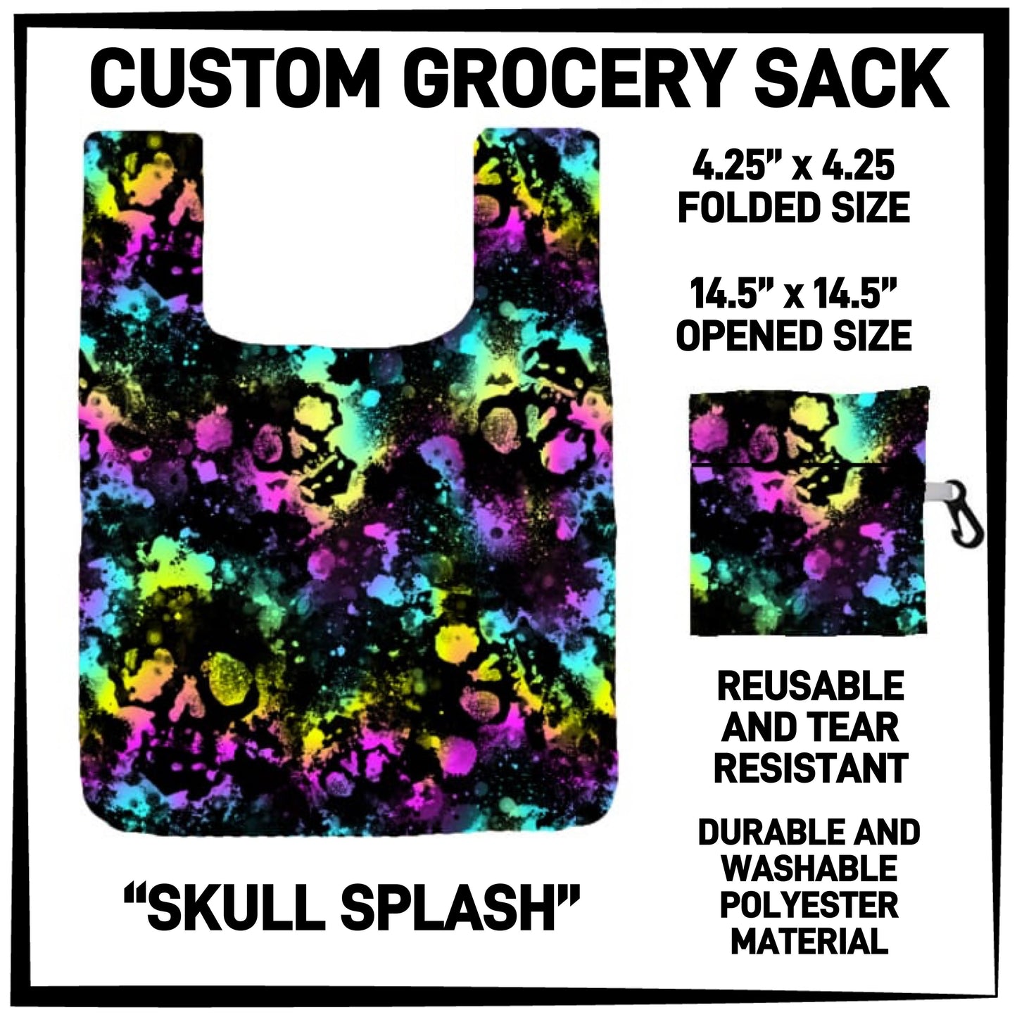 GS3K - Skull Splash Grocery Sack - Preorder ETA: Mid-Jan