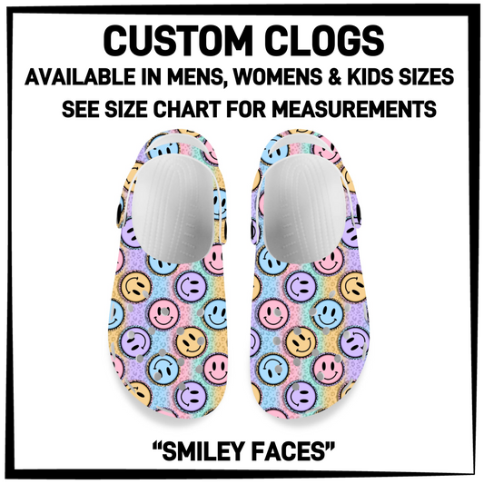 CM6C - Smiley Faces Custom Clogs - Preorder Closing 12/28 ETA: Late Feb