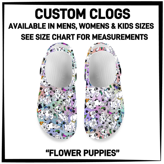 CM6C - Flower Puppies Custom Clogs - Preorder Closing 12/28 ETA: Late Feb