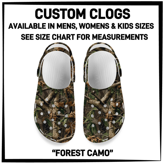 CM6C - Forest Camo Custom Clogs - Preorder Closing 12/28 ETA: Late Feb