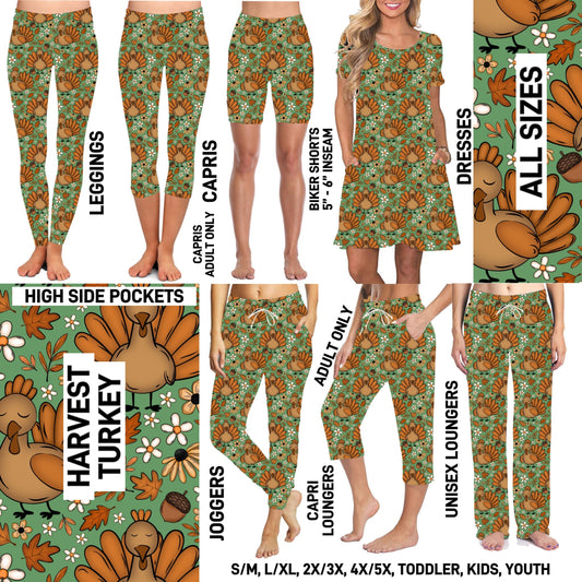 TG25 - Harvest Turkey Unisex Full Joggers/Full/Capri Loungers - Preorder ETA: Late Oct