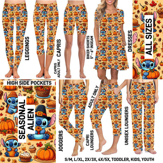 TG25 - Seasonal Alien Biker/Capris/Leggings with High Side Pockets - Preorder ETA: Late Oct