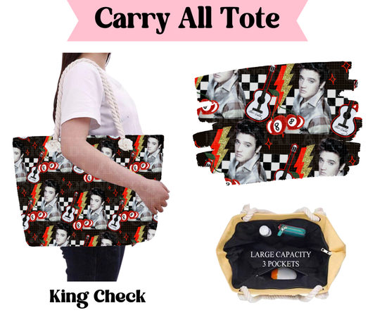 King Check Carry All Tote