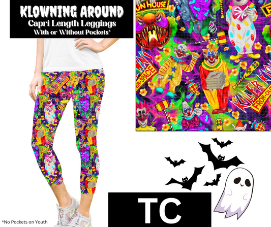 Klowning Around Capri Length Leggings w/ Pockets