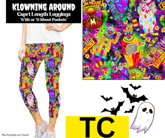 Klowning Around Capri Length Leggings w/ Pockets