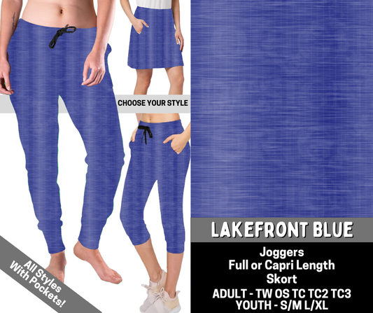 Preorder! Closes 6/15. ETA Sept. Lakefront Blue Combo Jogger Lengths & Skort