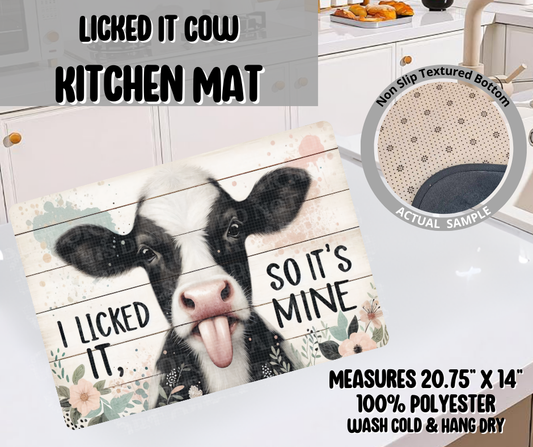 Licked It Cow Kitchen Mat