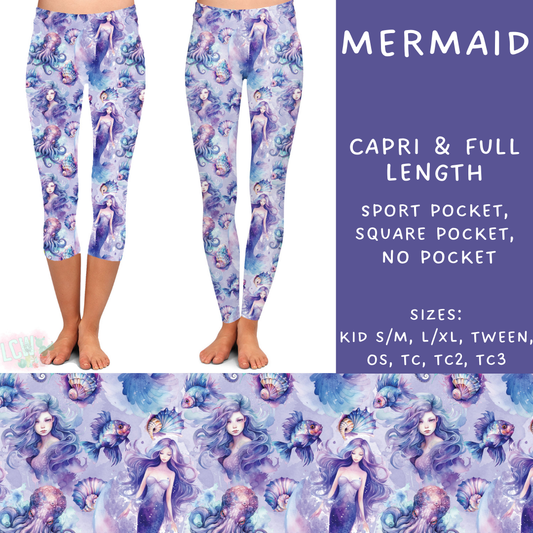 Ready to Ship - Mermaid Full Leggings & Capris