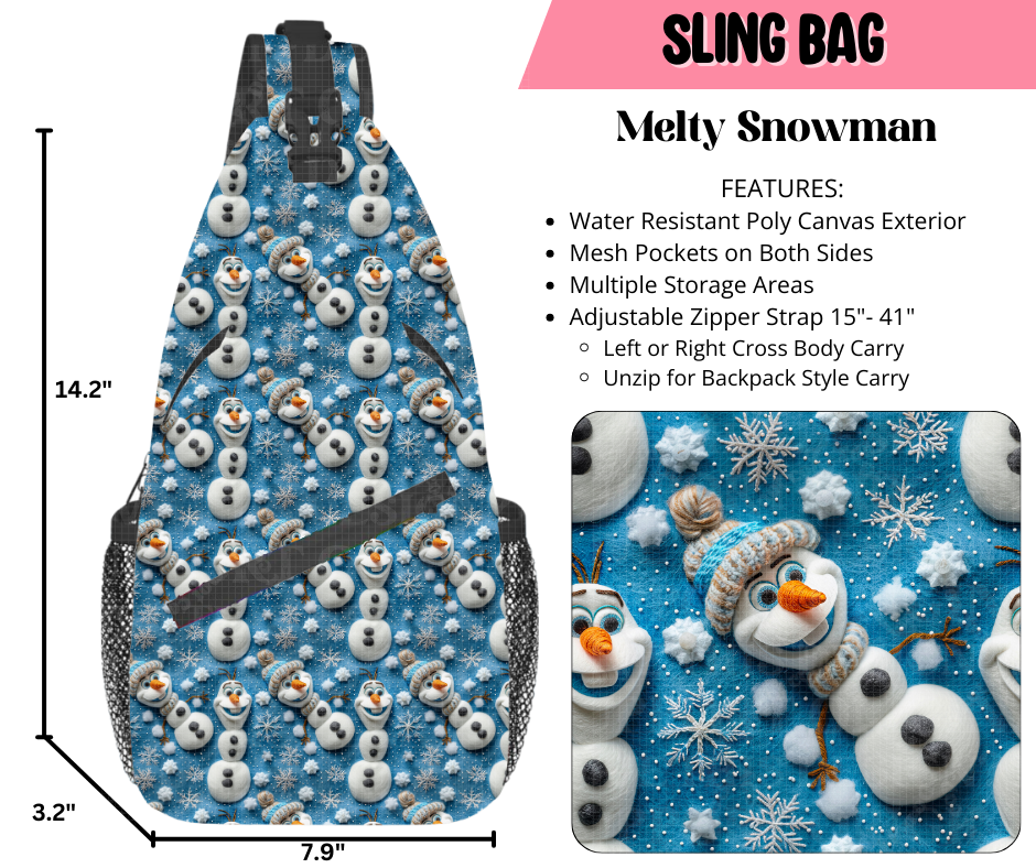 Melty Snowman Sling Bag