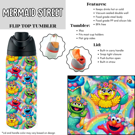 Mermaid Street Flip Top Tumbler