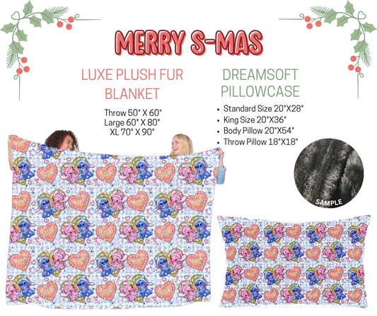 Preorder! Closes 9/3. ETA Dec. Merry S-mas Luxe Plush Fur Blanket and/or DreamSoft Pillowcase
