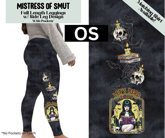 Mistress Of Smut Full Length Leggings w/ Side Leg Designs