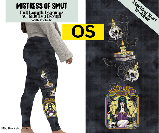 Mistress Of Smut Full Length Leggings w/ Side Leg Designs