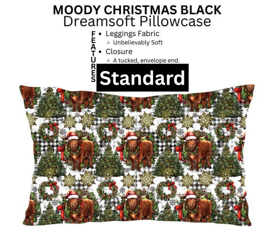 Moody Christmas Black Dreamsoft Pillowcase