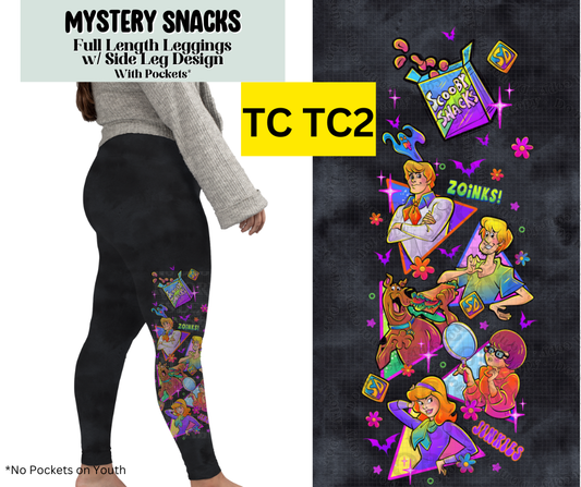 Mystery Snacks Full Length Leggings w/ Side Leg Designs