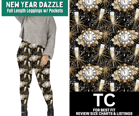 New Year Dazzle Full Length Leggings w/ Pockets