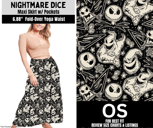 Nightmare Dice Maxi Skirt