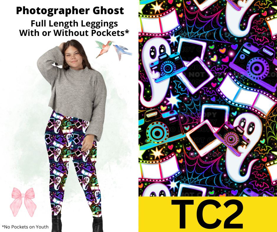 Photographer Ghost Full Length Leggings w/ Pockets