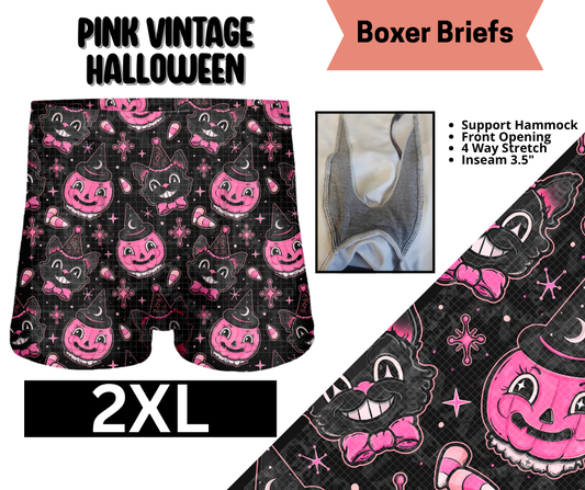 Pink Vintage Halloween Boxer Briefs