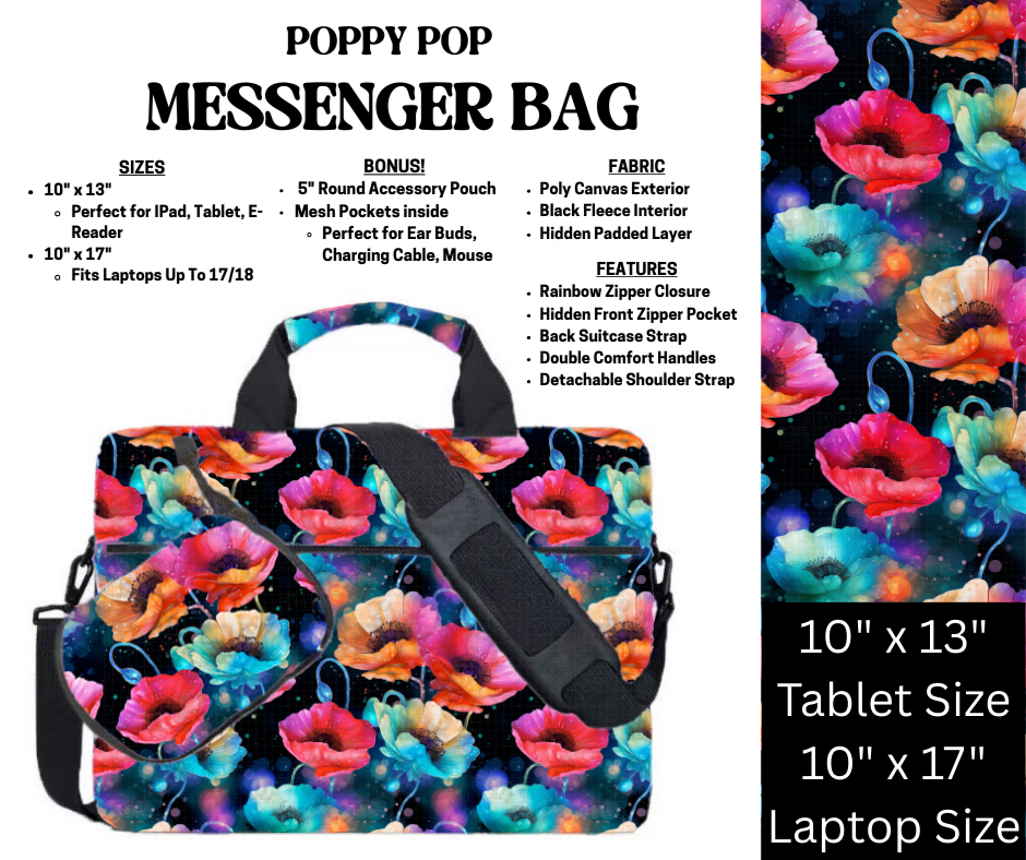 Poppy Pop Messenger Bag