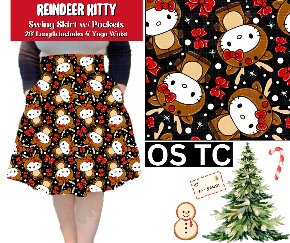 Reindeer Kitty Swing Skirt