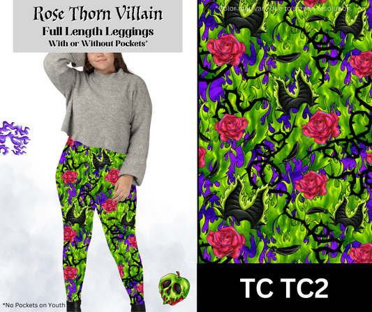 Rose Thorn Villain Full Length Leggings