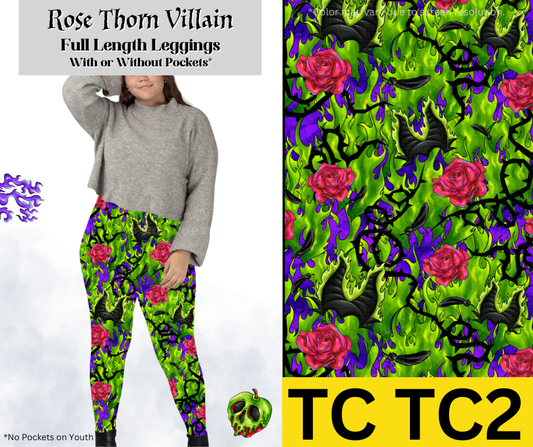 Rose Thorn Villain Full Length Leggings