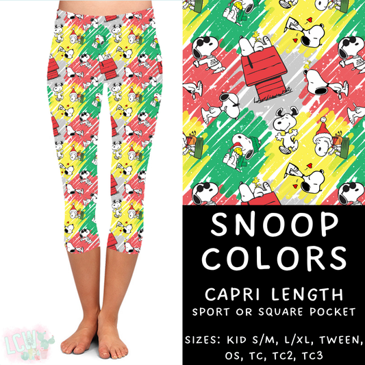 Ready to Ship - Snoop Colors Capri Length Leggings - TC Sport Pocket